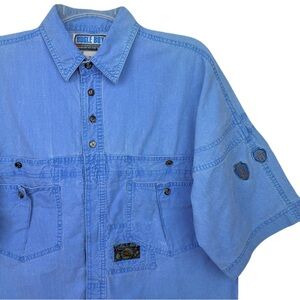 Rare Vintage Bugle Boy Direction Short Sleeve Button-Up Shirt